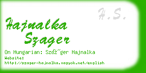 hajnalka szager business card